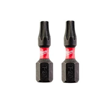 Milwaukee 4932430874 SHOCKWAVE TX20 25mm Screwdriver Bit x2 Pcs