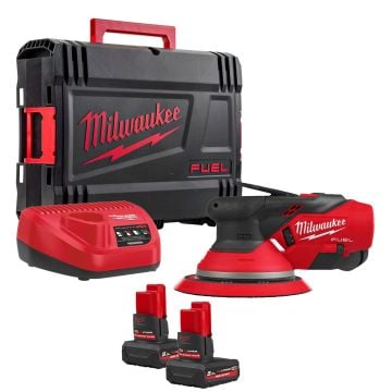 Milwaukee M12 FUEL FROS5-502X 12v Brushless 150mm Random Orbital Sander Inc 2x 5.0Ah Batteries