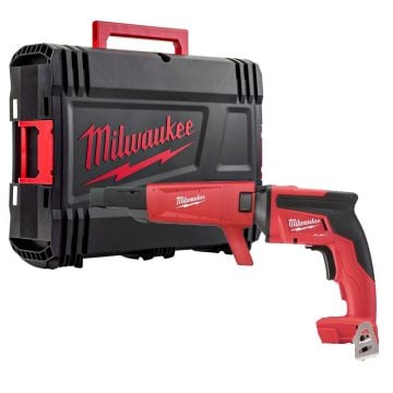 Milwaukee M18 FUEL FSG-0X 18v Brushless Drywall Screw Gun Body Only In Carry Case Inc CA55 Collated Attachment