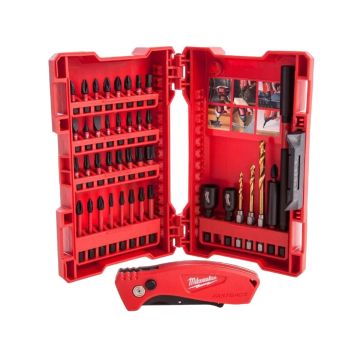 Milwaukee SHOCKWAVE Impact Duty Bit Set x40 Pcs & Compact Knife 4932459763