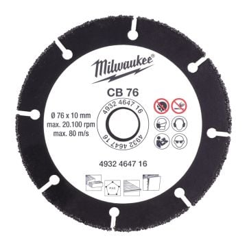 Milwaukee 4932464716 76mm x 10mm Carbide Grinder Disc