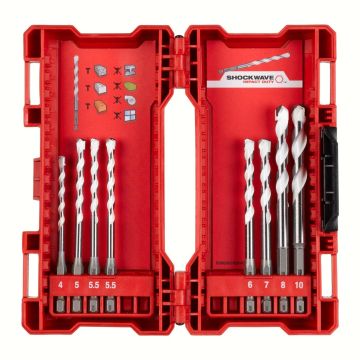 Milwaukee 4932471113 Multi Material Impact Rated Drill Bit Set x8 Pcs