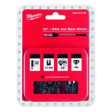 Milwaukee 4932471329 254mm / 10" Replacement Saw Chain For M18 FOPH-CSA x1 Pcs