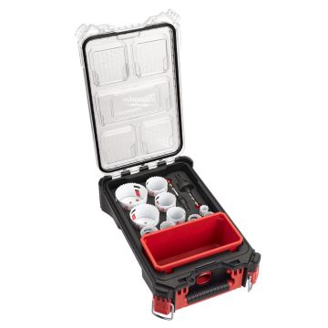 Milwaukee 4932472248 PACKOUT Hole Dozer Bi-Metal Holesaw Set Inc x12 Pcs