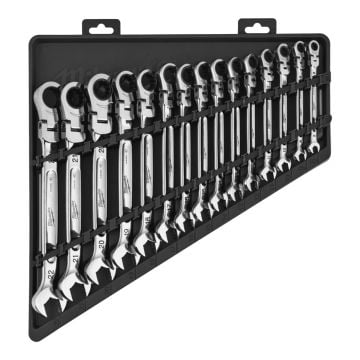Milwaukee MAX BITE Flex Head Spanner Set x15 Pcs 4932478558