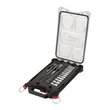 Milwaukee PACKOUT 1/4" Drive Ratchet & Socket Set Metric x28 Pcs 4932478812