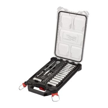 Milwaukee PACKOUT 3/8" Drive Ratchet & Socket Set Metric Set x32 Pcs 4932478813