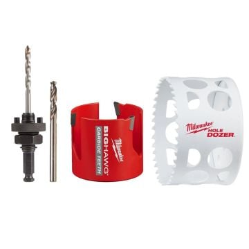 Milwaukee 4932479803 Big Hawg & Hole Dozer Electrician Hole Saw Set x4 Pcs
