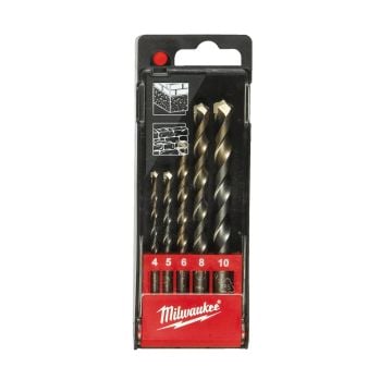 Milwaukee Concrete Drill Bit Set 1 With Round Shank x5 Pcs 4932480157