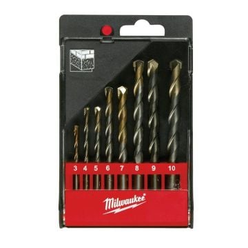 Milwaukee Concrete Drill Bit Set 2 With Round Shank x8 Pcs 4932480158