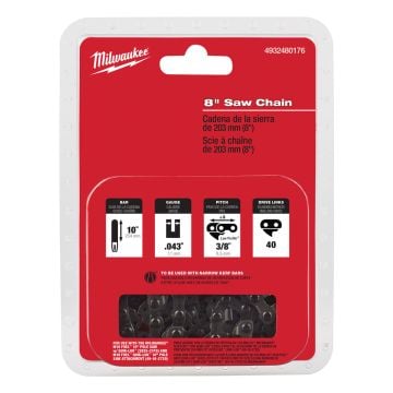 Milwaukee 4932480176 200mm / 8" Replacement Saw Chain For M18 FHS