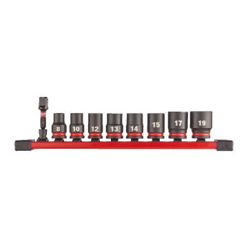 Milwaukee SHOCKWAVE Impact Duty 3/8" Drive Impact Socket Rail Set x9 Pcs 4932480454