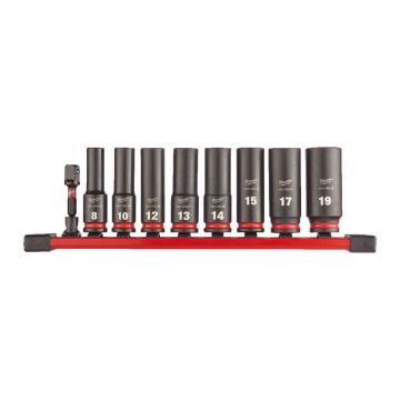 Milwaukee SHOCKWAVE Impact Duty 3/8" Drive Impact Deep Socket Rail Set x9 Pcs 4932480455
