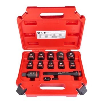 Milwaukee 1/2" Drive SHOCKWAVE Impact Socket Set x13 Pcs 4932480456