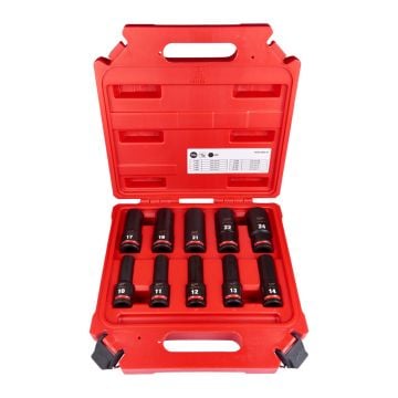 Milwaukee 1/2" Drive SHOCKWAVE Deep Impact Socket Set II x10 Pcs 4932480457