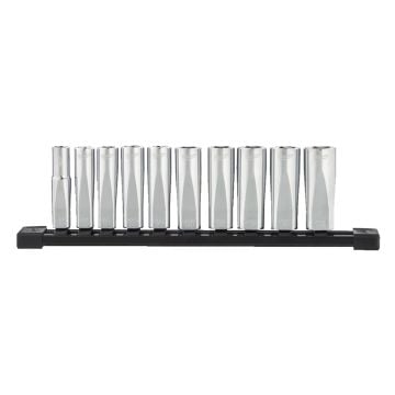 Milwaukee 3/8" Drive Metric Deep Chrome Socket Set x10 Pcs 4932492509