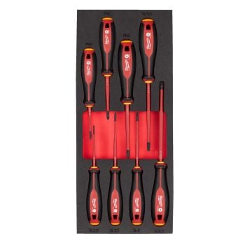 Milwaukee Tri-Lobe Screwdriver Set x8 Pcs In Foam Insert 4932493249