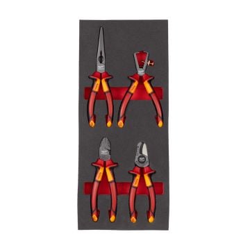 Milwaukee 4932493250 VDE Pliers Set Foam Insert x4 Pcs