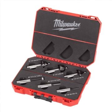 Milwaukee 4932493579 1/2" Shank Router Bit Set In PACKOUT Case x6 Pcs