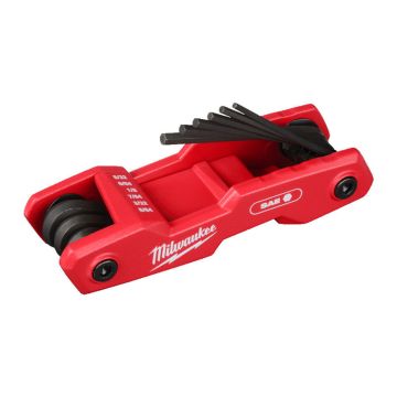 Milwaukee 4932493614 Folding Imperial Hex Key Set x8 Pcs