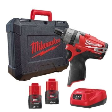 Milwaukee M12 FUEL CD-202C 12v Compact Screwdriver Inc 2x 2.0Ah Batts