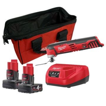 Milwaukee M12 C12 MT-402B 12v Sub Compact Multi Tool Inc 2x 4.0Ah Batts