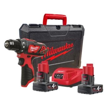 Milwaukee M12 BDD-402C 12v Sub Compact Drill Driver Inc 2x 4.0Ah Batts