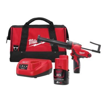 Milwaukee M12 PCG/310C-201B 12v 310ml Caulking Gun Inc 1x 2.0Ah Battery
