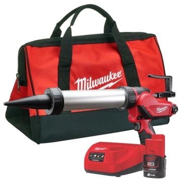 Milwaukee M12 PCG/400A-201B 12v 400ml Caulking Gun Inc 1x 2.0Ah Battery