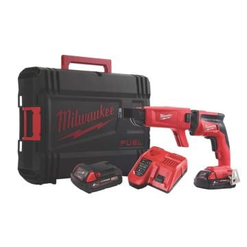 Milwaukee M18 FUEL FSGC-202X 18v Drywall Screwgun Inc Collated Attachment + 2x 2.0Ah Batts