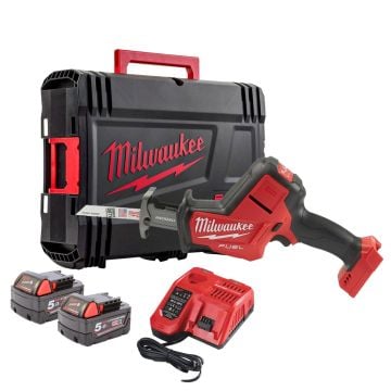 Milwaukee M18 FUEL FHZ-502X 18v Hackzall Brushless Reciprocating Saw Inc 2x 5.0Ah Batts