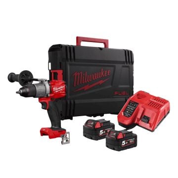 Milwaukee M18 FUEL FPD2-502X 18v 13mm Brushless Combi Drill Inc 2x 5.0Ah Batts