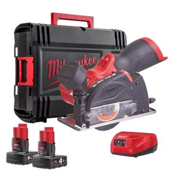 Milwaukee M12 FUEL FCOT-422X 12v 76mm Brushless Cut Off Tool Angle Grinder Inc 1x 6.0Ah & 1x 4.0Ah Batts