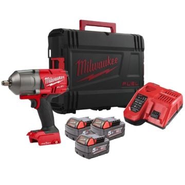 Milwaukee M18 FUEL ONEFHIWF12-503X ONE-KEY 18v Brushless 1/2" Impact Wrench Inc 3x 5.0Ah Batts