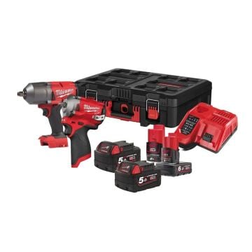 Milwaukee M12/M18 FUEL FPP2AE-564P Brushless Powerpack Inc 2x M18 5.0Ah 1x M12 6.0Ah & 1x M12 2.0Ah