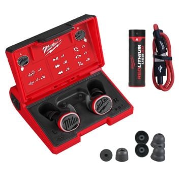 Milwaukee L4 RLEPB-301 Rechargeable USB Hearing Assist Earplugs With Bluetooth