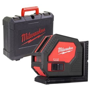 Milwaukee CLL-C Alkaline Green Cross Line Laser Inc 4x AA Batts In Carry Case