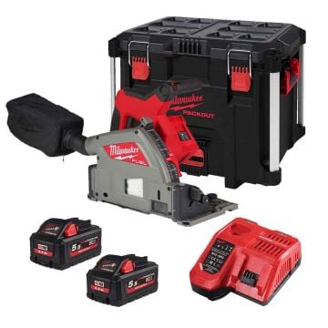 Milwaukee M18 FUEL FPS55-552P 18v Brushless 55mm Plunge Saw Inc 2x 5.5Ah HO Batts