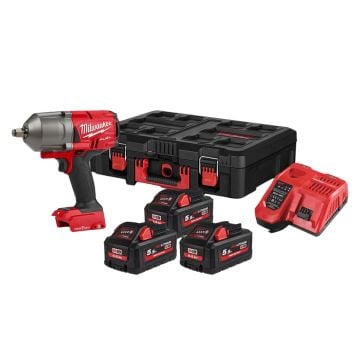 Milwaukee M18 ONEFHIWF12-553P ONE-KEY 18v 1/2" Impact Wrench With Friction Ring Inc 3x 5.5Ah Batts