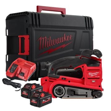 Milwaukee M18 FUEL FBTS75-552X 18v 75mm x 457mm Belt Sander Inc 2x 5.5Ah Batts In Carry Case
