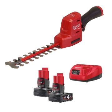 Milwaukee M12 FHT20-402 12V 20cm Hedge Trimmer Kit Inc 2x 4.0Ah Batteries