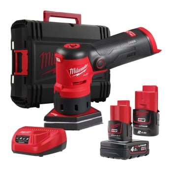 Milwaukee M12 FUEL FDSS-422X 12v Brushless Sub Compact Spot/Delta Sander Inc 1x 2.0Ah & 1x 4.0Ah Batts