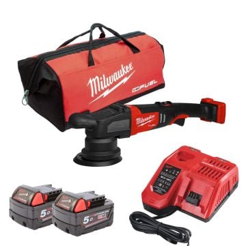 Milwaukee M18 FUEL FROP15-502X 18v Random Orbital Polisher Inc 2x 5.0Ah Batts 4933479823