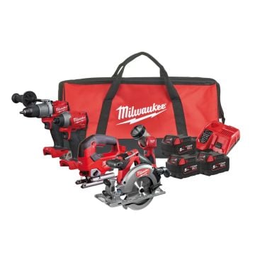 Milwaukee M18 FUEL FPP5L2-503B 18v Cordless 5 Piece Powerpack Kit Inc 3x 5.0Ah Batts