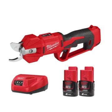 Milwaukee M12 BLPRS-202 12v Brushless Pruning Shears Inc 2x 2.0Ah Batts