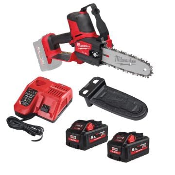 Milwaukee M18 FUEL FHS20-552 18v Cordless Brushless Hatchet Pruning Saw Inc 2x 5.5Ah Batts