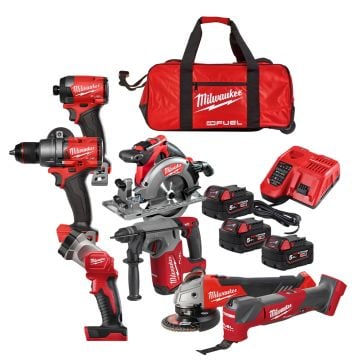 Milwaukee M18 FPP7A3-503B 18v 7 Piece Powerpack Kit Inc 3x 5.0Ah Batts