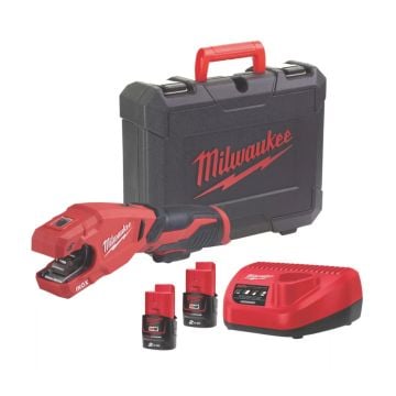 Milwaukee M12 PCSS-202C 12v Stainless Steel Pipe Cutter Inc 2x 2.0Ah Batteries