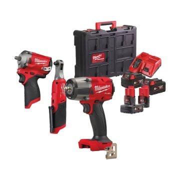 Milwaukee M12 / M18 FUEL FPP3P-6524P 3 Piece Combo Kit Inc 2x 5.0Ah & 1x 6.0Ah & 1x 2.0Ah Batts