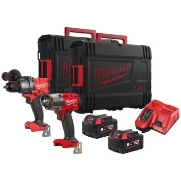 Milwaukee M18FPP2F3-502X 18v Drill Twin Power Pack Inc 2x 5.0Ah Batts